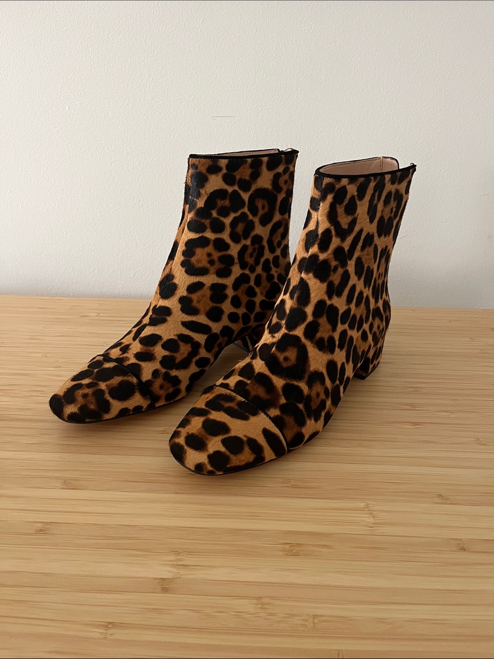 J.Crew Leopard Print Women's Ankle Boots  with box